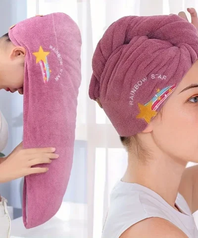 منشفة التجفيف السريع – (couleur bleu et rose)