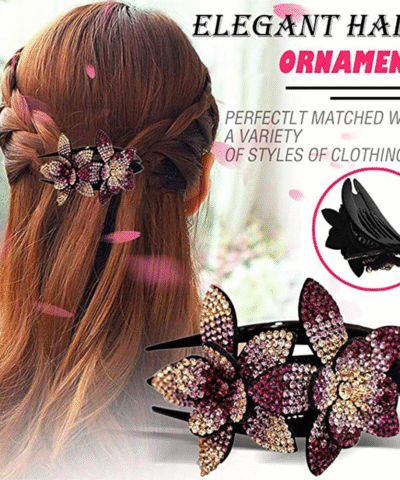 PACK 4 Épingle à cheveux double fleur